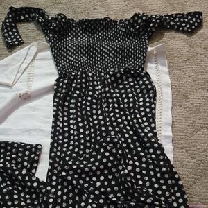 Art Class Girls One Piece Black And White Jimpsuit